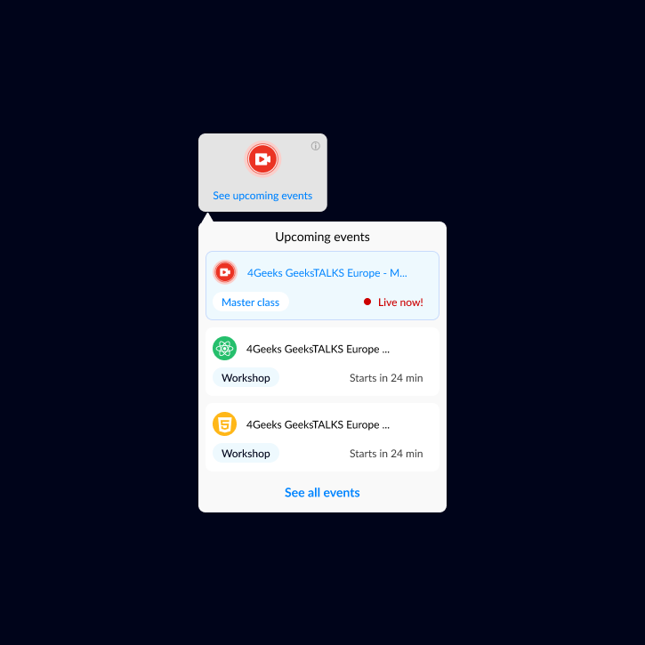 4Geeks — UI detail